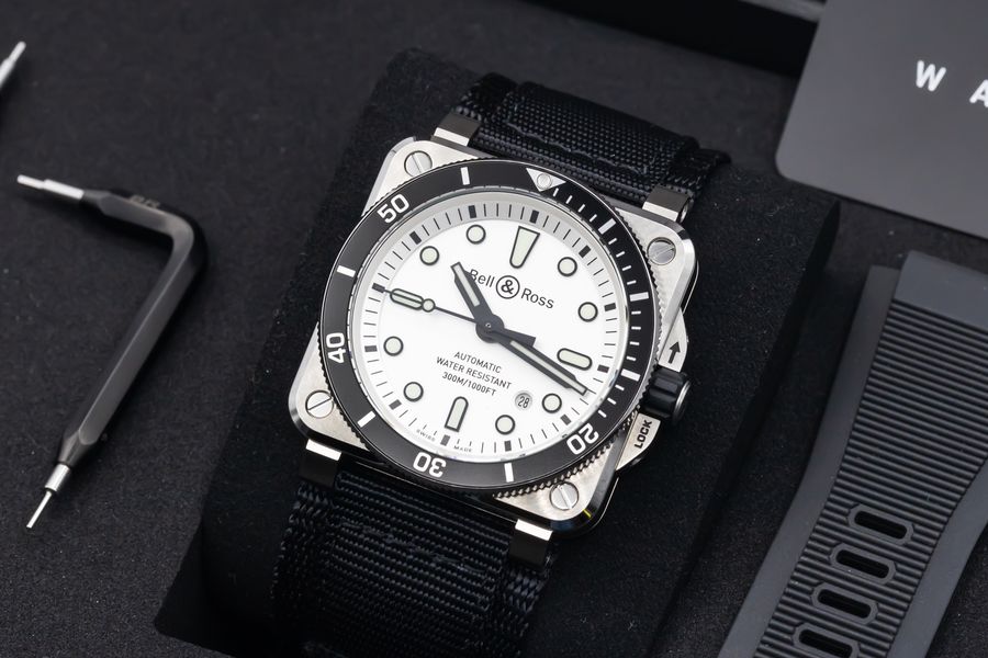 Bell and Ross BR03-92 BR0392-D-WH-ST/SRB